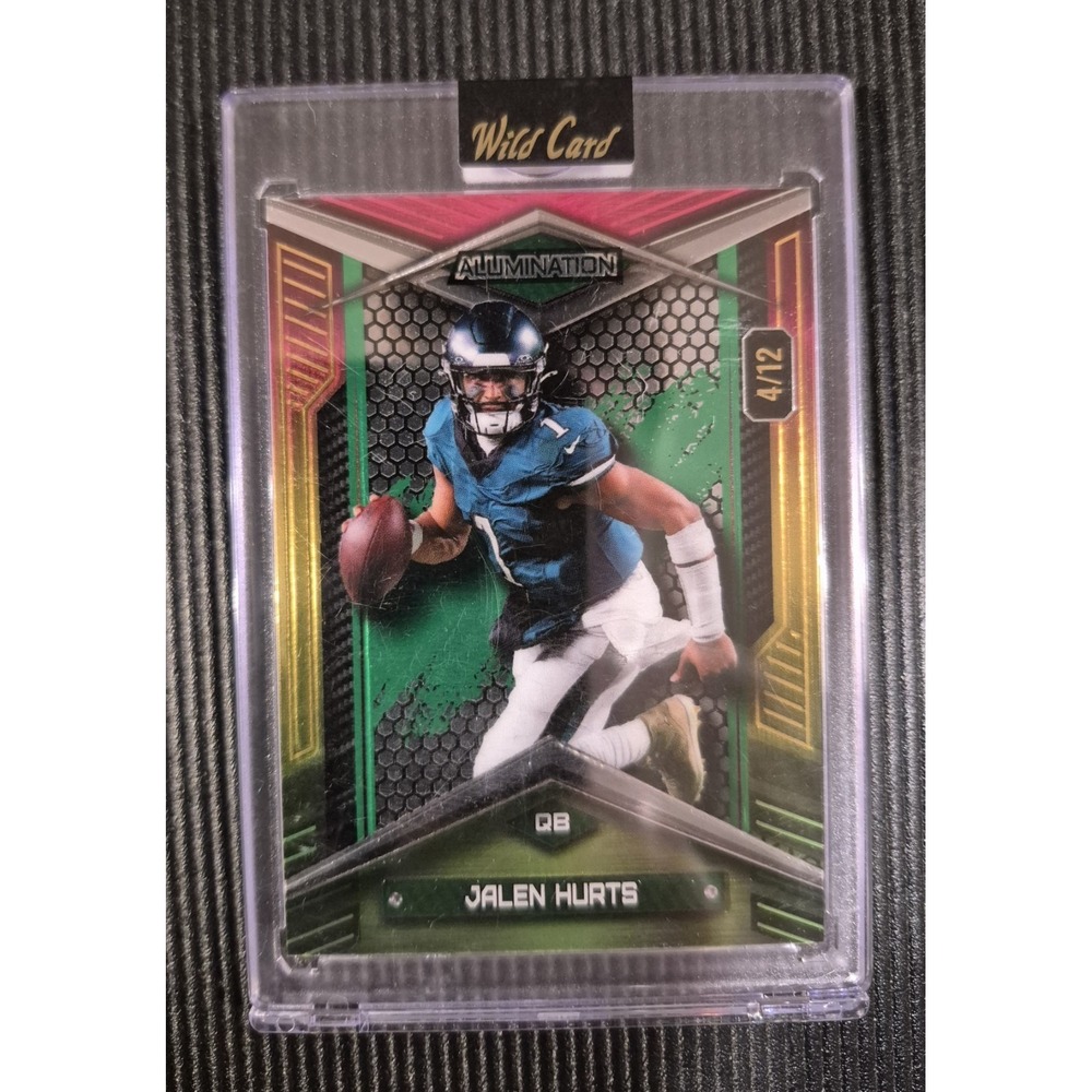 2024 Wild Card Alumination Jalen Hurts #BC-JH Rainbow /12 Eagles Super Bowl MVP